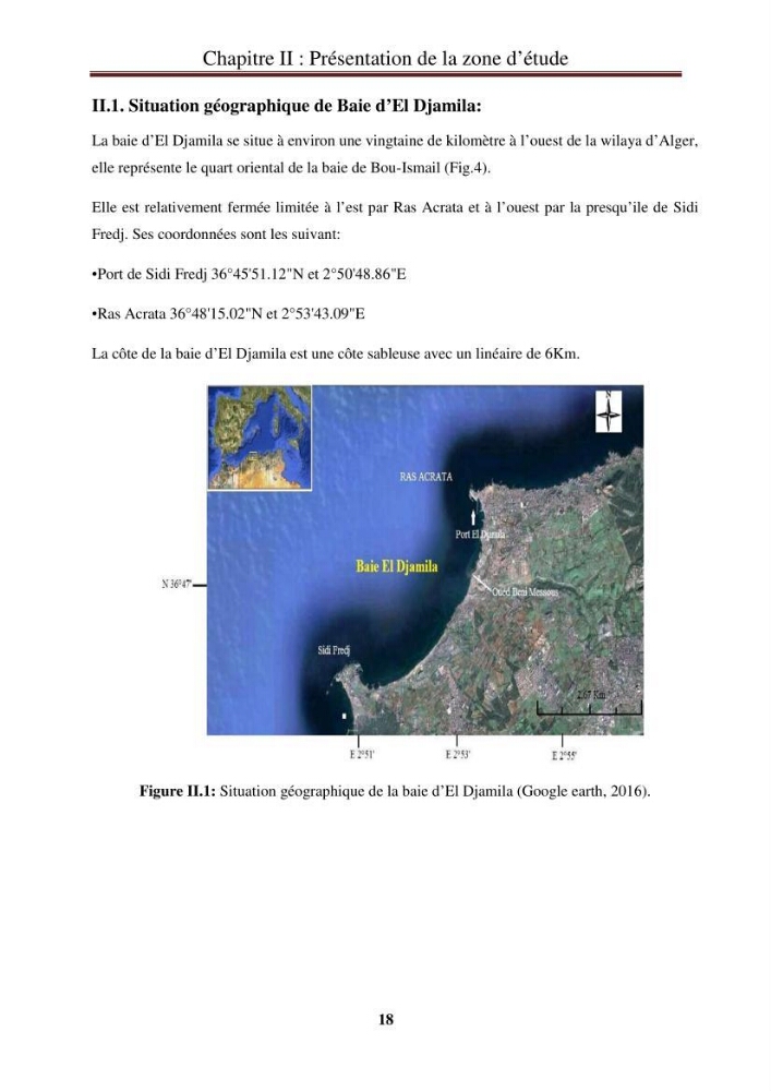 Calcul de l\'indice de vulnérabilité côtière de la baie d\'El Djamila: