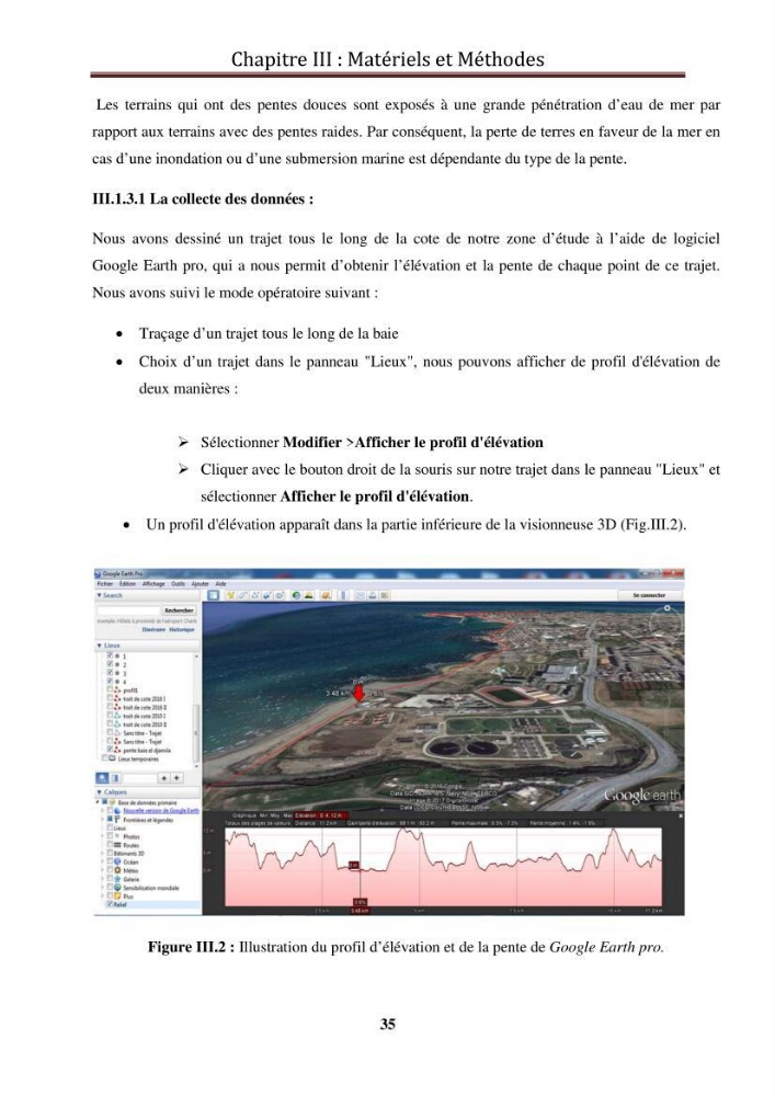 Calcul de l\'indice de vulnérabilité côtière de la baie d\'El Djamila: