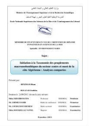Initiation à la taxonomie des peuplements macrozoobenthiques du secteur centre et ouest de la côte Algérienne: analyses comparées