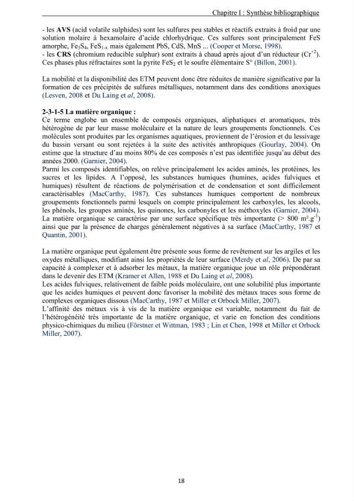 Les métaux traces dans les sédiments de la baie de Bou-Ismail