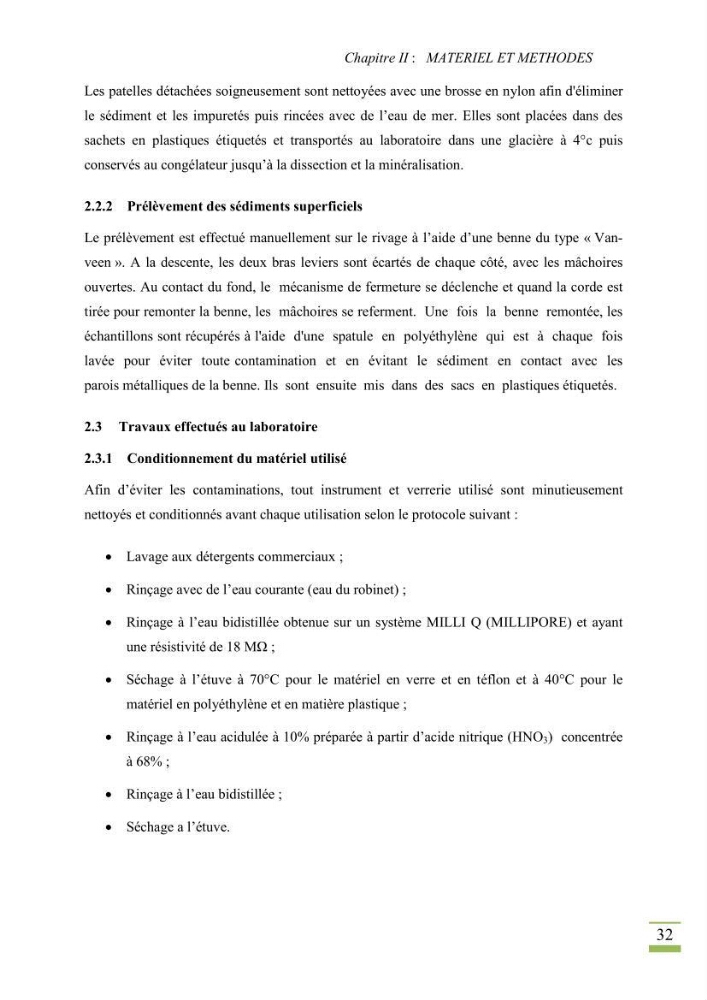 Bioaccumulation des métaux lourds chez Patella sp