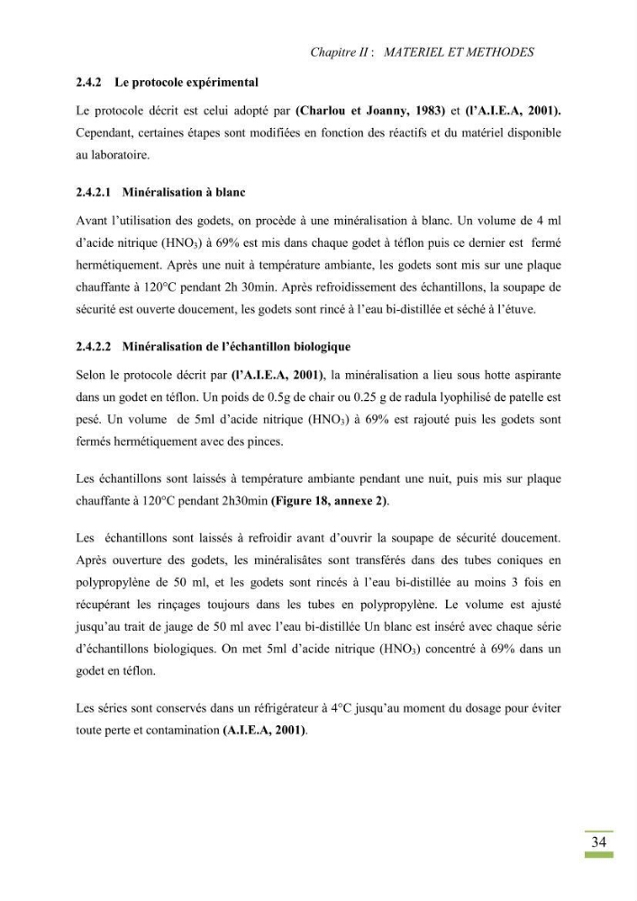 Bioaccumulation des métaux lourds chez Patella sp