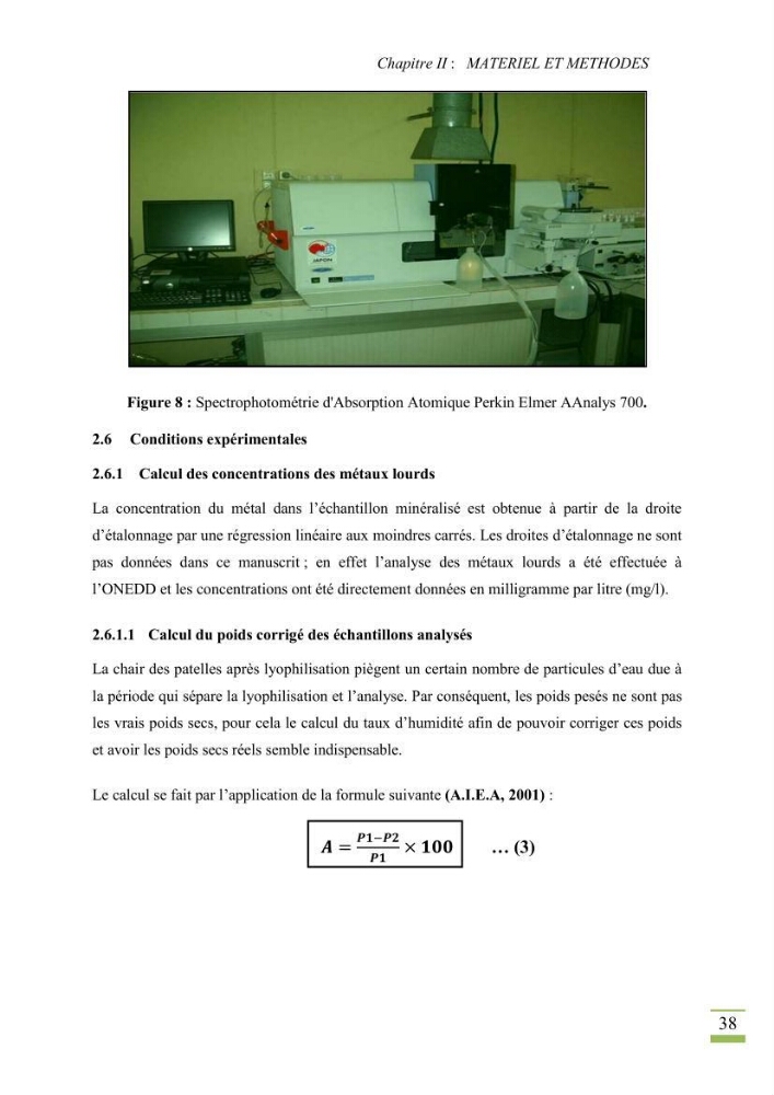 Bioaccumulation des métaux lourds chez Patella sp