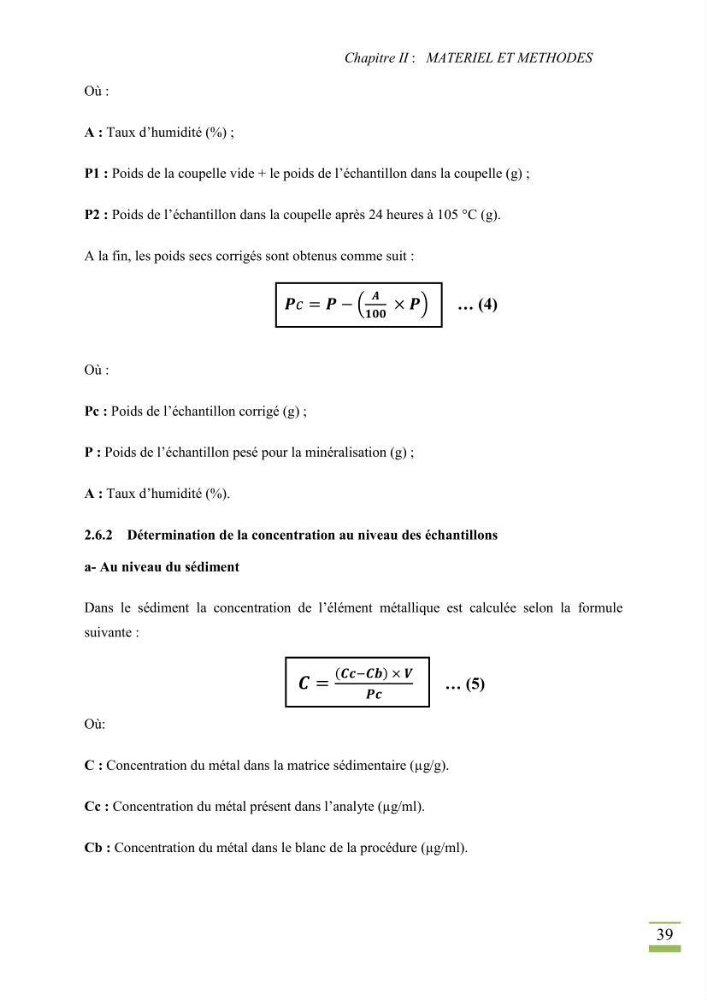 Bioaccumulation des métaux lourds chez Patella sp