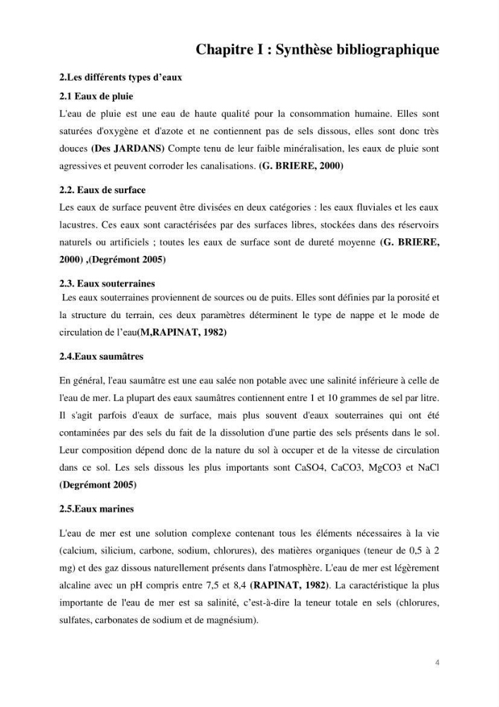 Etude de procédés et suivi du processus de dessalement des eaux de mer cas station Fouka marine