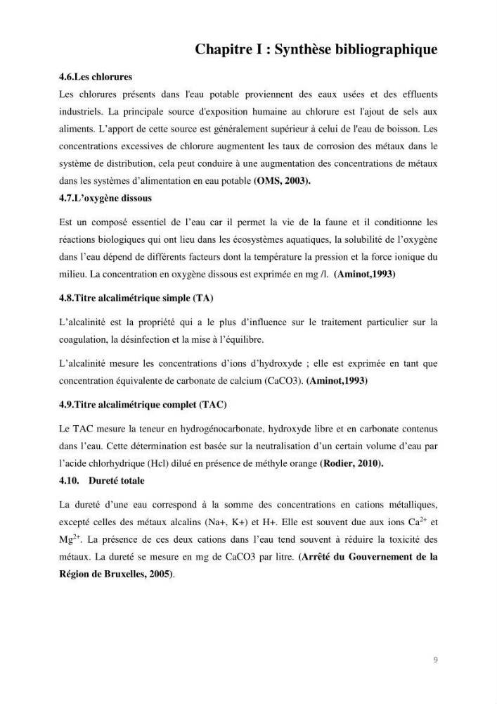 Etude de procédés et suivi du processus de dessalement des eaux de mer cas station Fouka marine