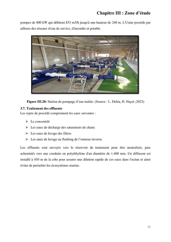 Etude de procédés et suivi du processus de dessalement des eaux de mer cas station Fouka marine