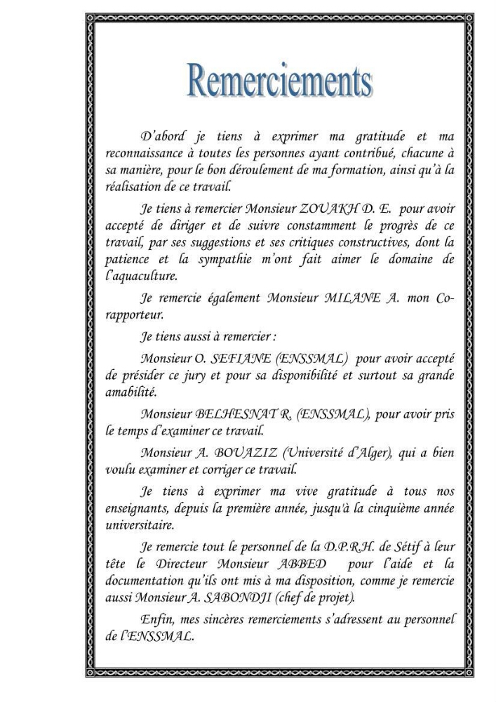 Suivi technique de la conception d\'une écoloserie mobile pour poissons d\'eau douce à Ouricia (W de Sétif)