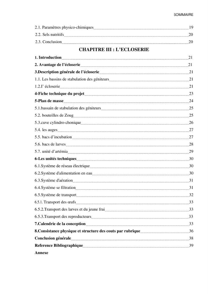 Suivi technique de la conception d\'une écoloserie mobile pour poissons d\'eau douce à Ouricia (W de Sétif)