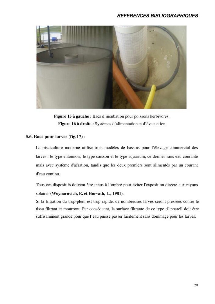 Suivi technique de la conception d\'une écoloserie mobile pour poissons d\'eau douce à Ouricia (W de Sétif)