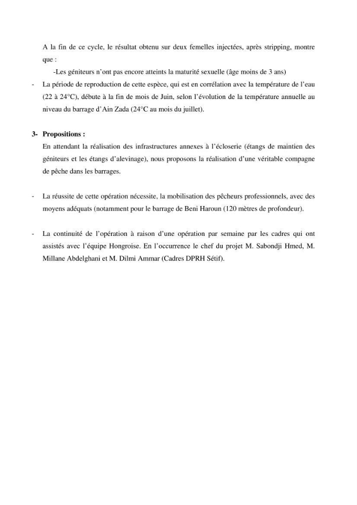 Suivi technique de la conception d\'une écoloserie mobile pour poissons d\'eau douce à Ouricia (W de Sétif)