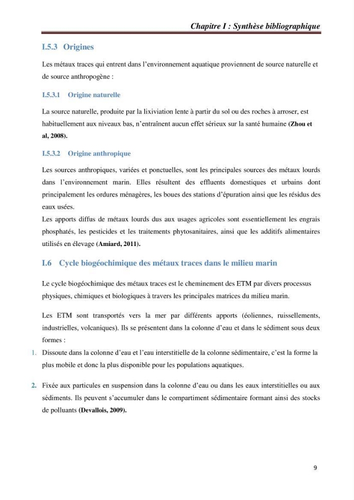 Bioaccumulation des métaux traces chez les moules de la côte algéroise: