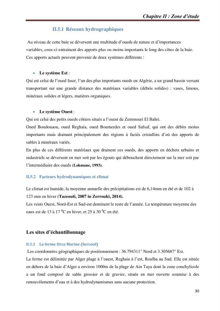 Bioaccumulation des métaux traces chez les moules de la côte algéroise: