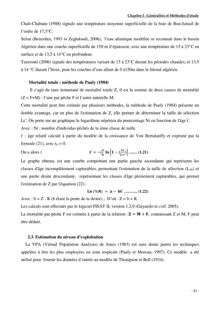 Utilisation du sar à tête noire (diplodus vulgaris, Geoffroy St Hilaire, 1817) comme modèle bio-indicateur dans la région d\'alger: comportement, gestion et surveillance