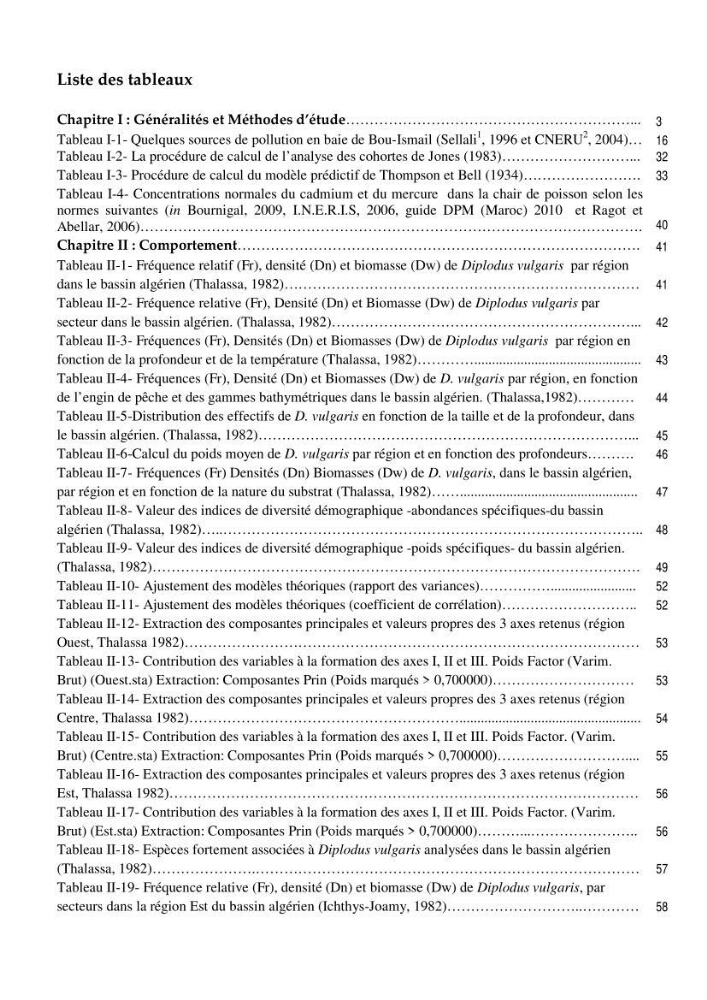 Utilisation du sar à tête noire (diplodus vulgaris, Geoffroy St Hilaire, 1817) comme modèle bio-indicateur dans la région d\'alger: comportement, gestion et surveillance