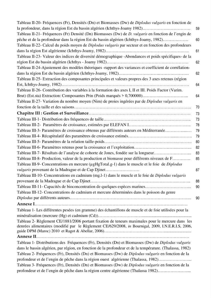 Utilisation du sar à tête noire (diplodus vulgaris, Geoffroy St Hilaire, 1817) comme modèle bio-indicateur dans la région d\'alger: comportement, gestion et surveillance