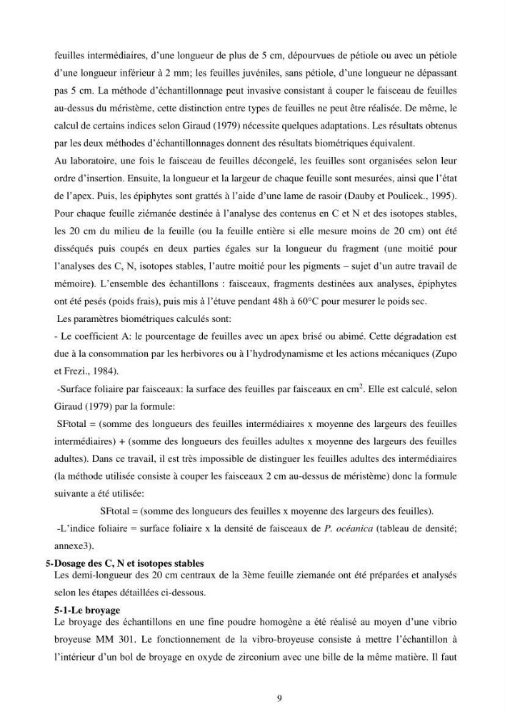 Etude écophysiologique de Posidonia oceanica (L.) Delile: mise en relation entre les contenus élémentaires en carbone et en azote et leurs rapports isotopiques, la photosynthèse et la biométrie