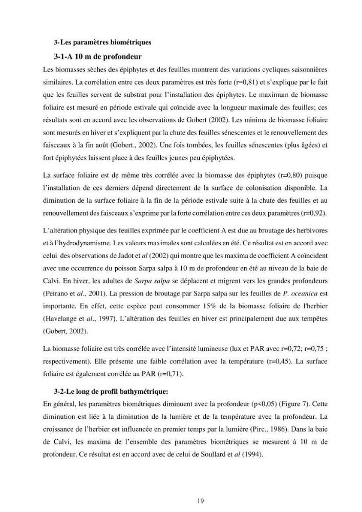 Etude écophysiologique de Posidonia oceanica (L.) Delile: mise en relation entre les contenus élémentaires en carbone et en azote et leurs rapports isotopiques, la photosynthèse et la biométrie