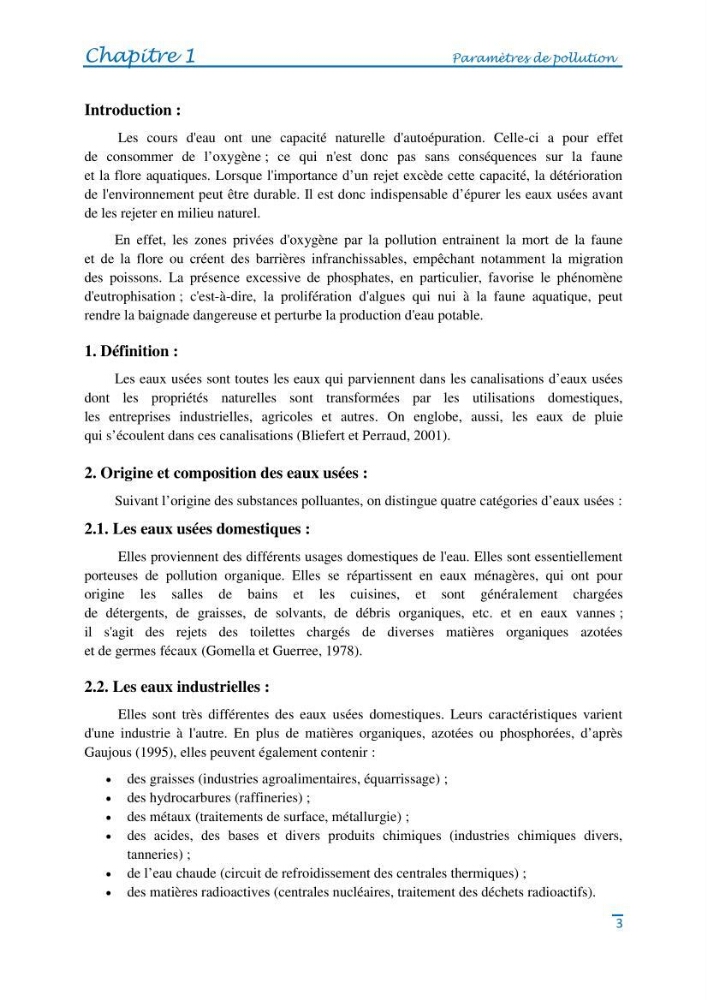 Impact des eaux usées et des embouchures des oueds sur la qualité des eaux de la baie de BouIsmail: