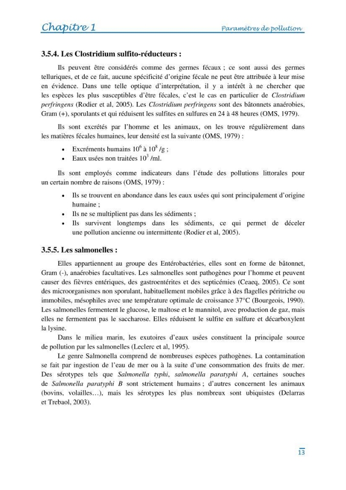 Impact des eaux usées et des embouchures des oueds sur la qualité des eaux de la baie de BouIsmail: