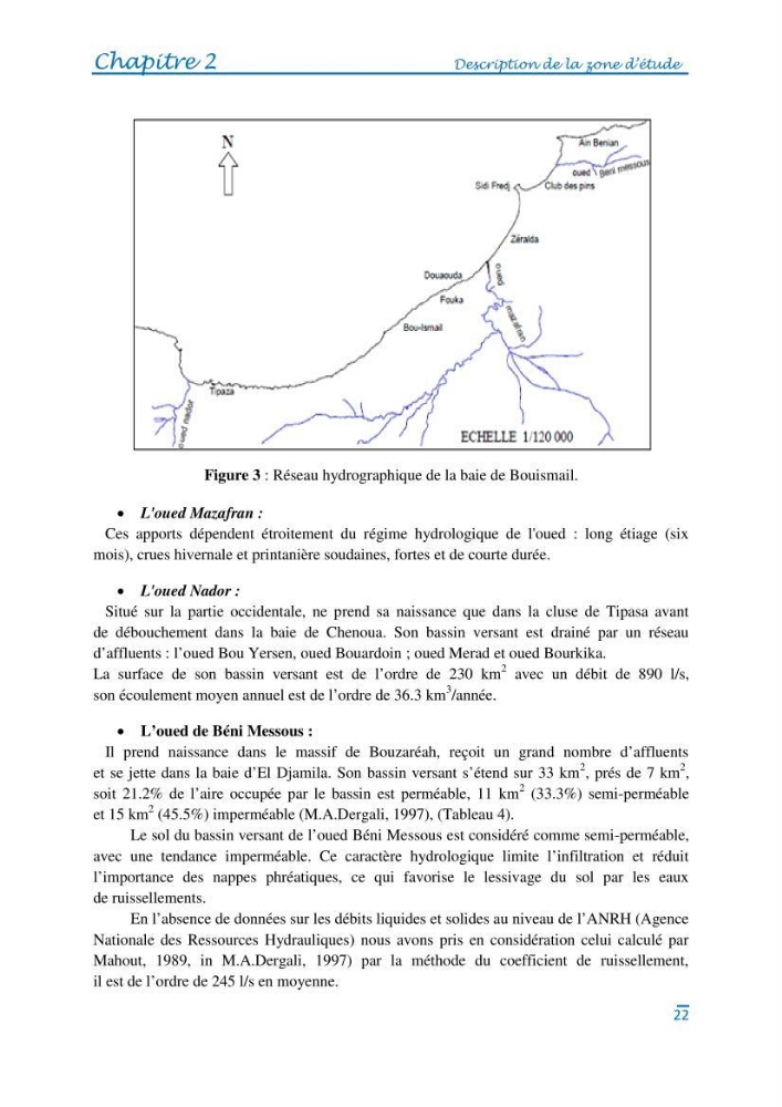 Impact des eaux usées et des embouchures des oueds sur la qualité des eaux de la baie de BouIsmail:
