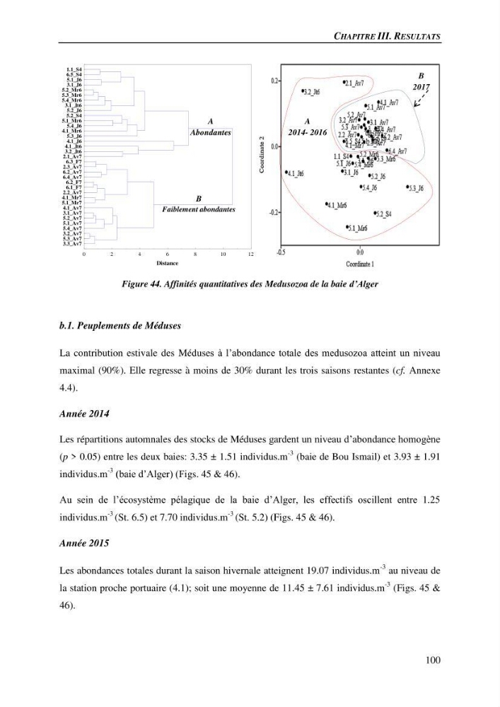 Peuplements de medusozoa des cots algeriennes : biodiversite,distribution quantitative et intractions au reseau trophique pelaique