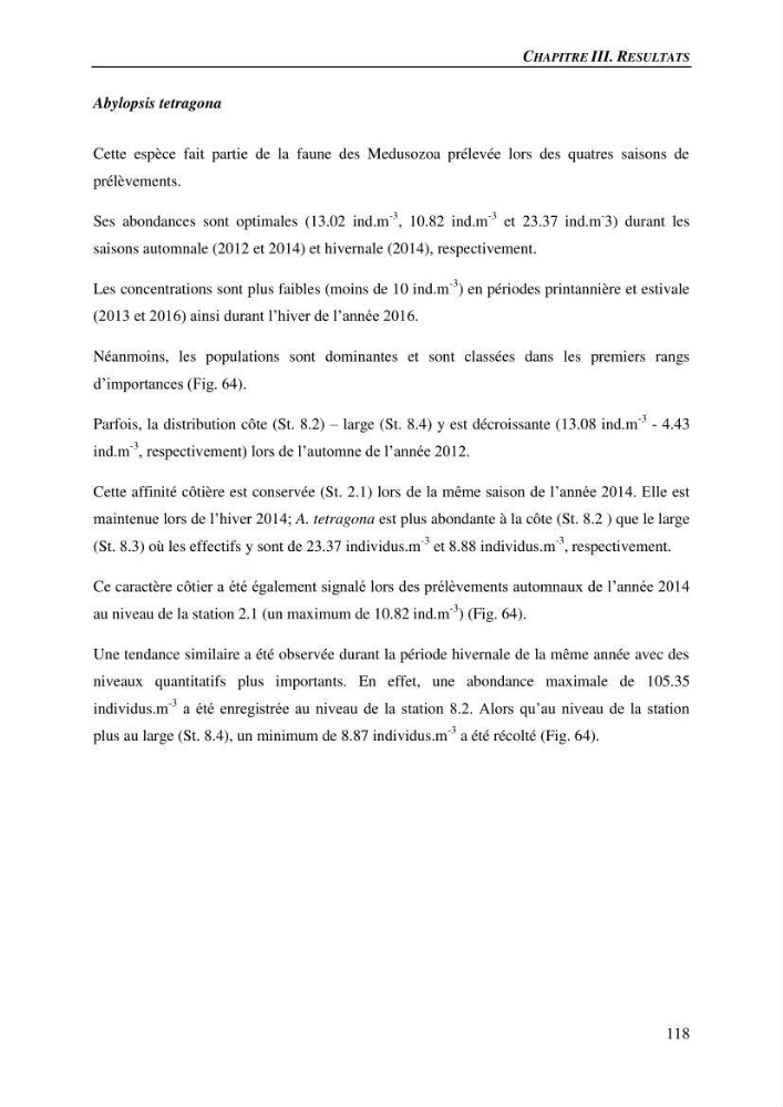 Peuplements de medusozoa des cots algeriennes : biodiversite,distribution quantitative et intractions au reseau trophique pelaique