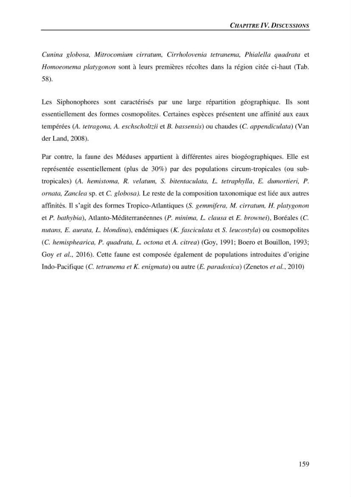 Peuplements de medusozoa des cots algeriennes : biodiversite,distribution quantitative et intractions au reseau trophique pelaique