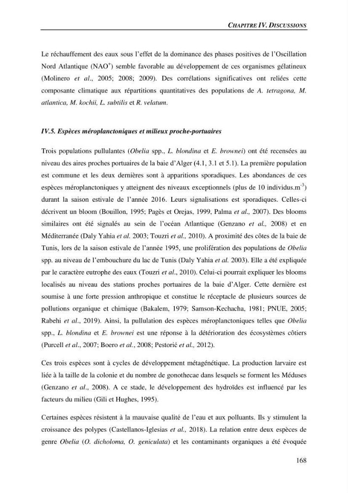 Peuplements de medusozoa des cots algeriennes : biodiversite,distribution quantitative et intractions au reseau trophique pelaique