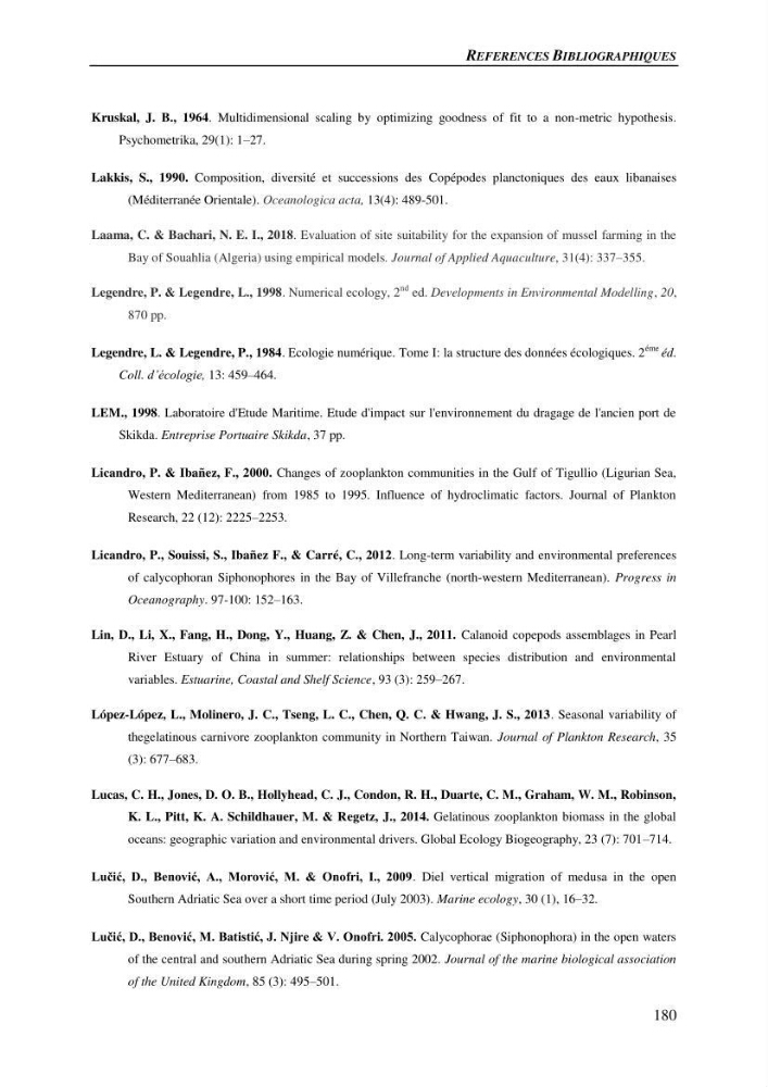 Peuplements de medusozoa des cots algeriennes : biodiversite,distribution quantitative et intractions au reseau trophique pelaique