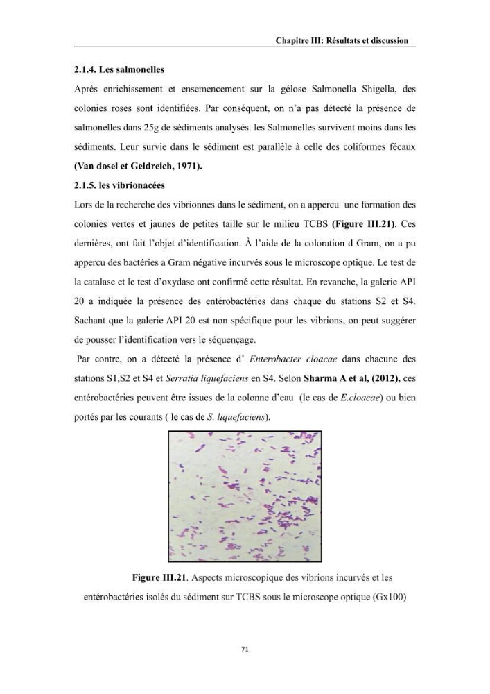 Contribution à l’évaluation de la qualité environmental d’une ferme aquacole: