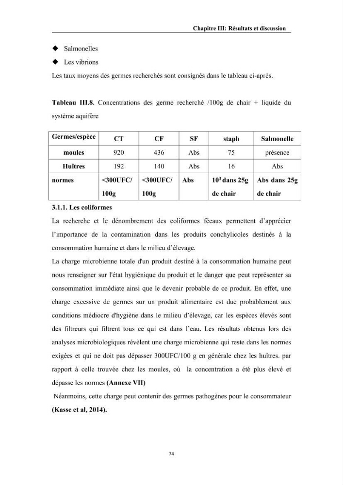 Contribution à l’évaluation de la qualité environmental d’une ferme aquacole:
