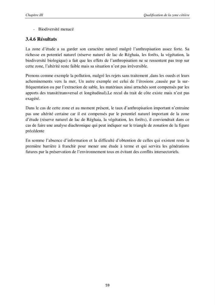 Contribution méthodologique au bilan-diagnostic du \" plan GIZC de Réghaia \"