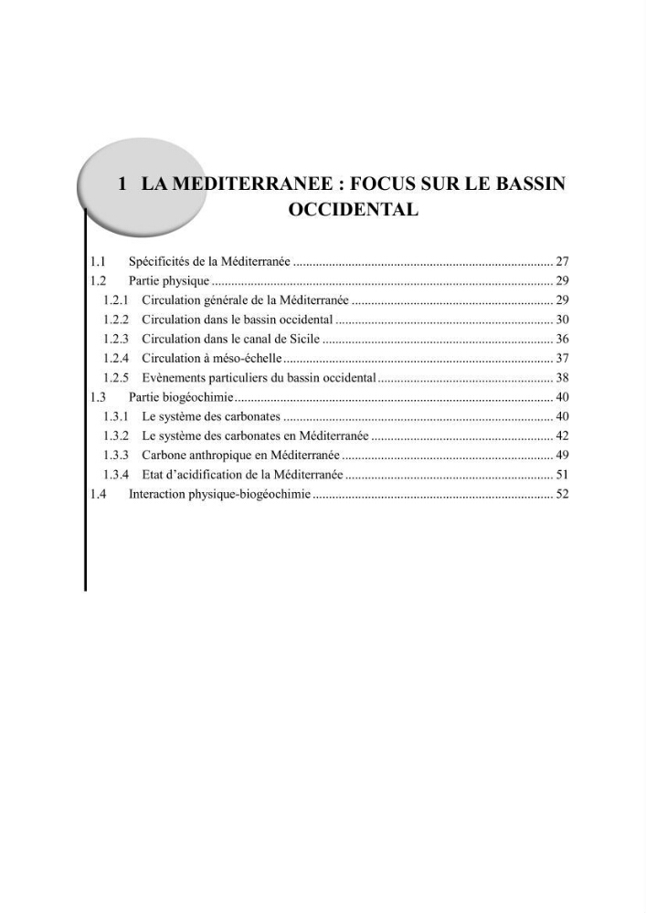 Pénétration du carbone anthropique en Méditerranée occidentale: étude de l’acidification des eaux marines