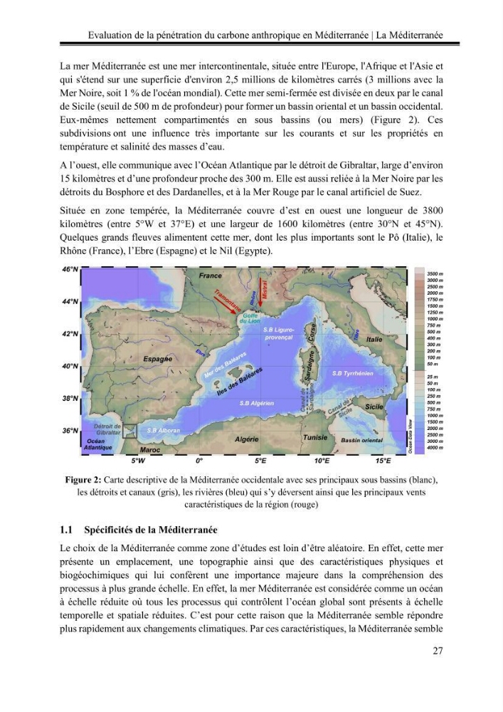 Pénétration du carbone anthropique en Méditerranée occidentale: étude de l’acidification des eaux marines