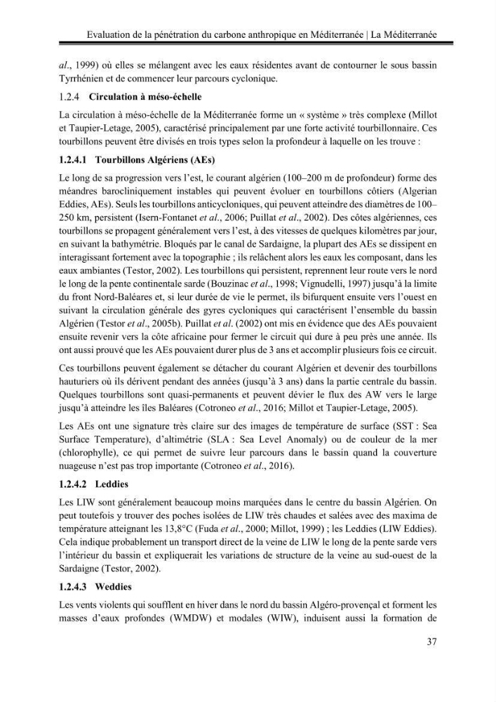 Pénétration du carbone anthropique en Méditerranée occidentale: étude de l’acidification des eaux marines