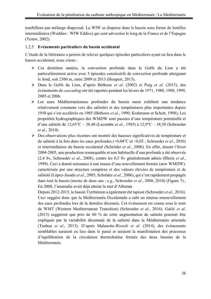 Pénétration du carbone anthropique en Méditerranée occidentale: étude de l’acidification des eaux marines