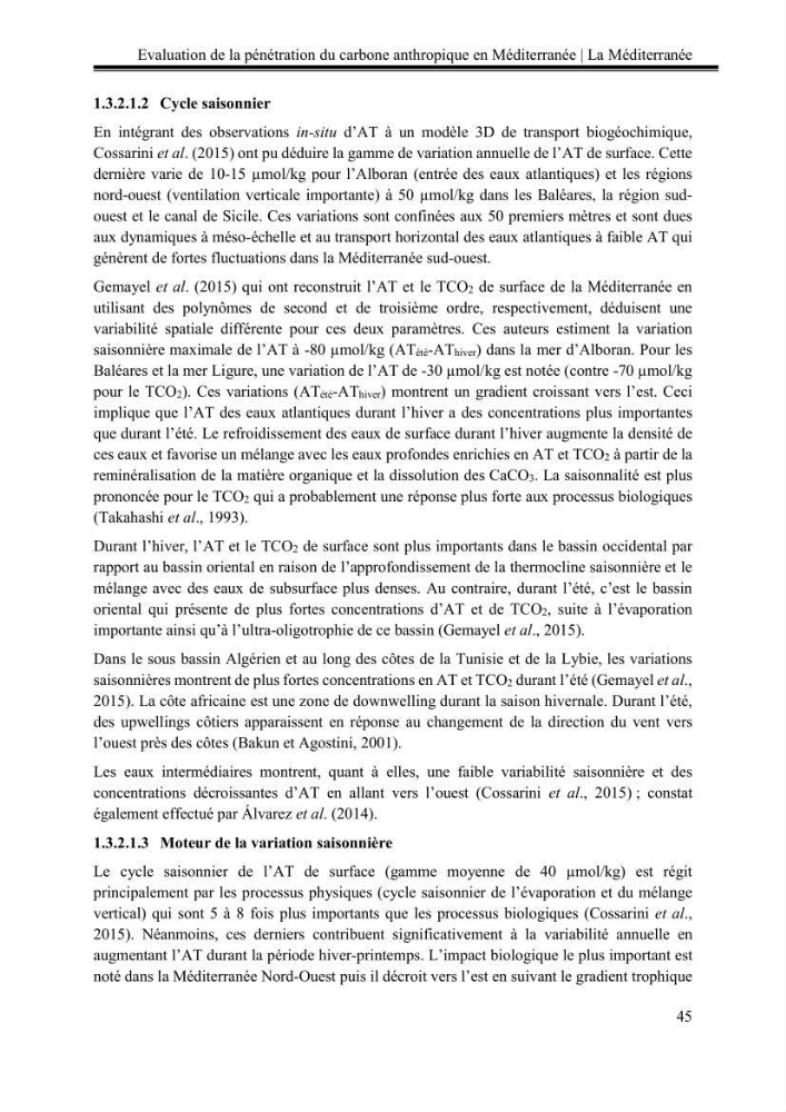 Pénétration du carbone anthropique en Méditerranée occidentale: étude de l’acidification des eaux marines