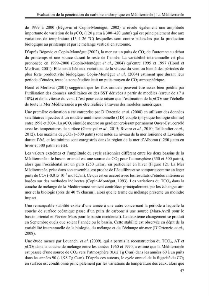 Pénétration du carbone anthropique en Méditerranée occidentale: étude de l’acidification des eaux marines