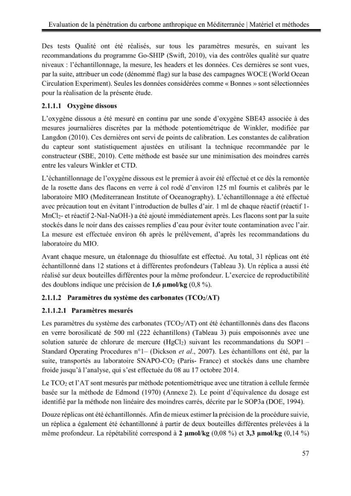 Pénétration du carbone anthropique en Méditerranée occidentale: étude de l’acidification des eaux marines