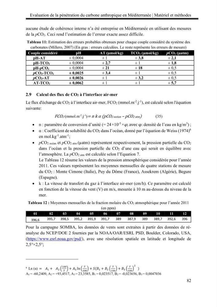 Pénétration du carbone anthropique en Méditerranée occidentale: étude de l’acidification des eaux marines