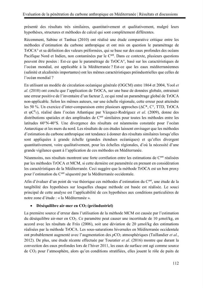 Pénétration du carbone anthropique en Méditerranée occidentale: étude de l’acidification des eaux marines