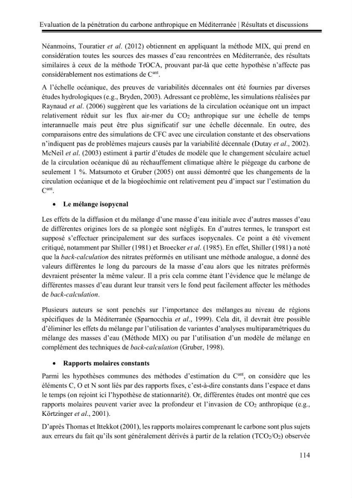 Pénétration du carbone anthropique en Méditerranée occidentale: étude de l’acidification des eaux marines