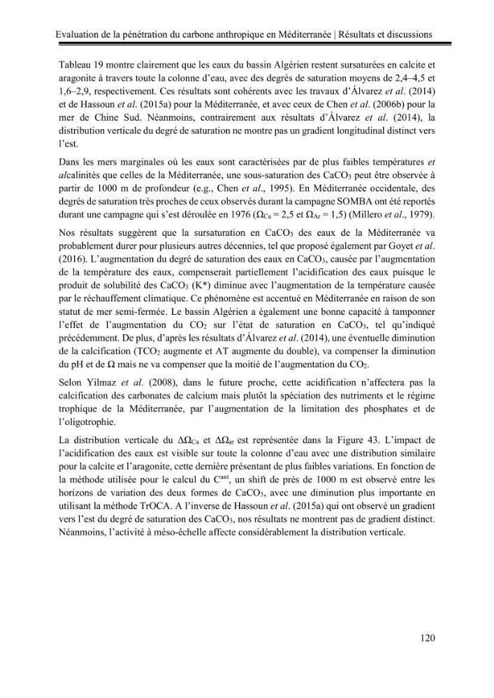 Pénétration du carbone anthropique en Méditerranée occidentale: étude de l’acidification des eaux marines