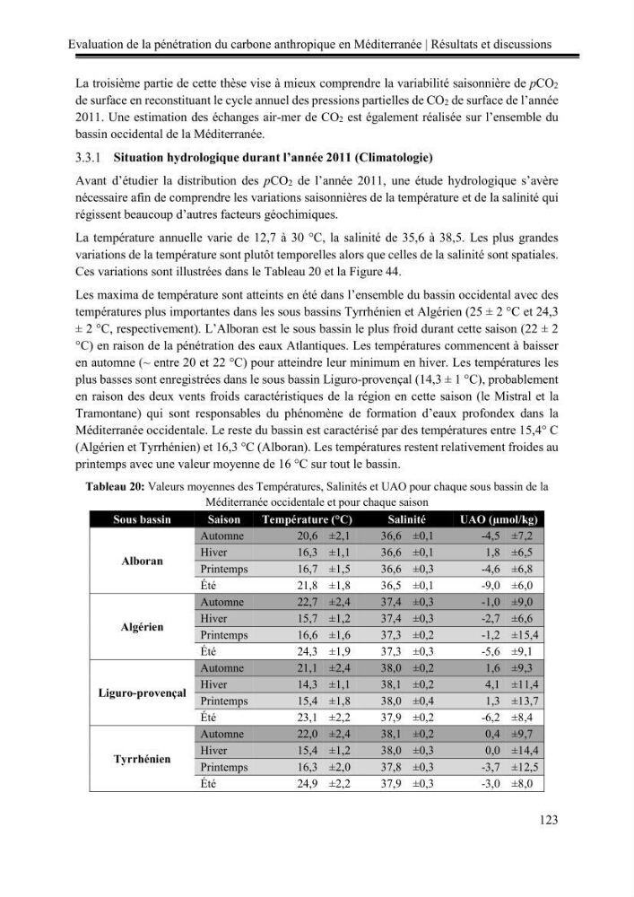 Pénétration du carbone anthropique en Méditerranée occidentale: étude de l’acidification des eaux marines