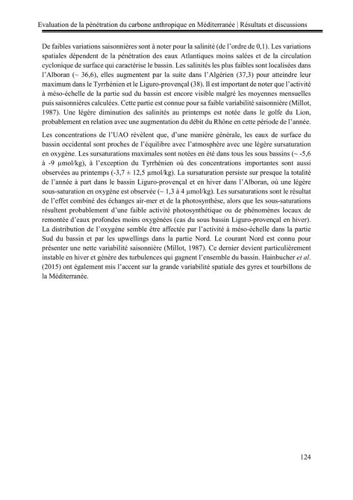 Pénétration du carbone anthropique en Méditerranée occidentale: étude de l’acidification des eaux marines