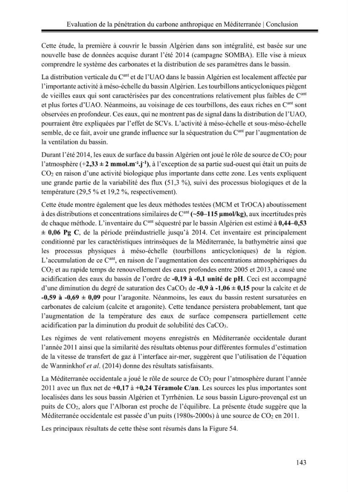 Pénétration du carbone anthropique en Méditerranée occidentale: étude de l’acidification des eaux marines