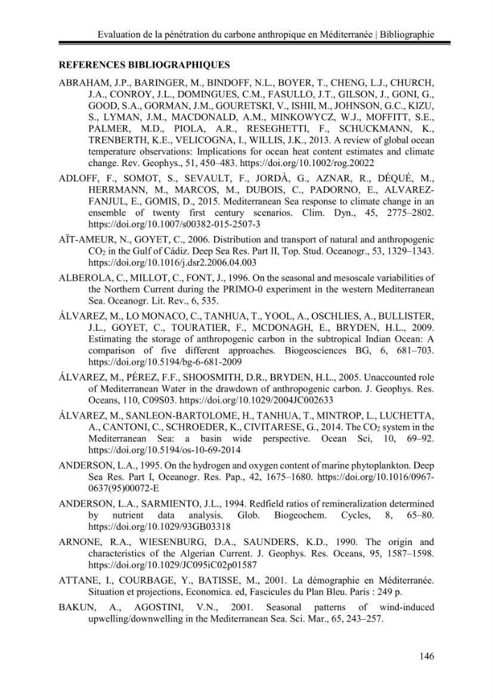 Pénétration du carbone anthropique en Méditerranée occidentale: étude de l’acidification des eaux marines