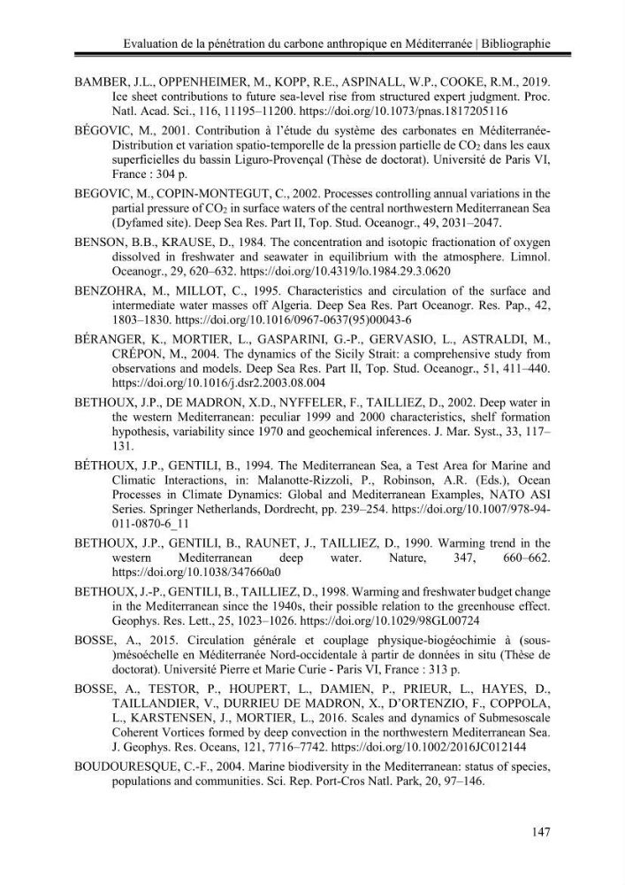 Pénétration du carbone anthropique en Méditerranée occidentale: étude de l’acidification des eaux marines