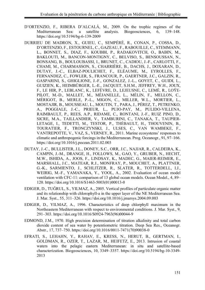 Pénétration du carbone anthropique en Méditerranée occidentale: étude de l’acidification des eaux marines